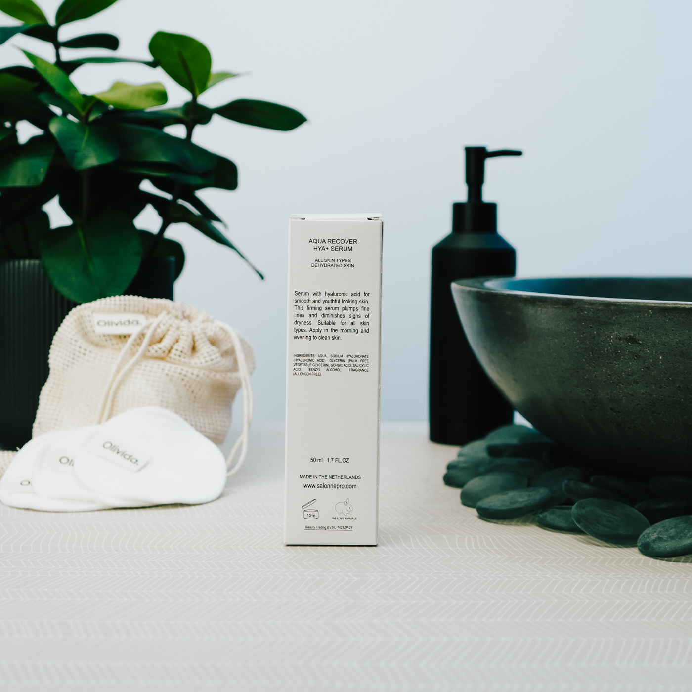 SPA Salonnepro - Aqua Recover HYA+ Serum - Verpakking achterkant