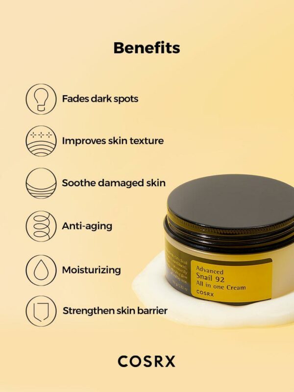 COSRX - Advanced Snail 92 All In One Cream [Tube] - Afbeelding 4