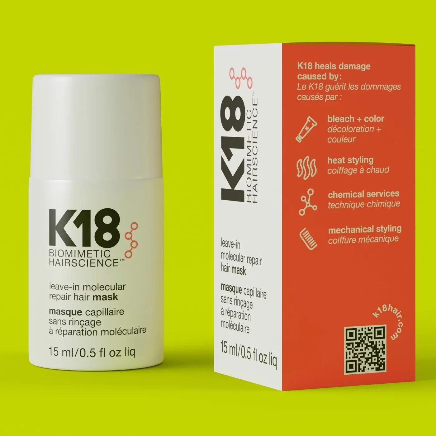 K18 - Hair mask - Haarmasker - Leave In Molecular - Repair - 15ML