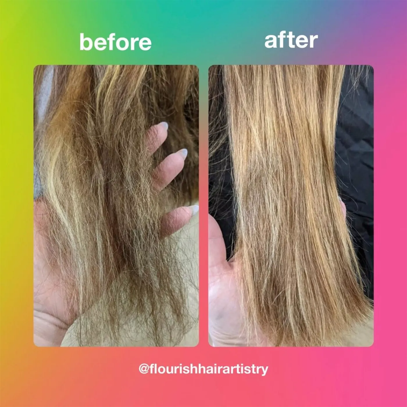 K18 - Hair mask - Haarmasker - Leave In Molecular - Repair - Before- After