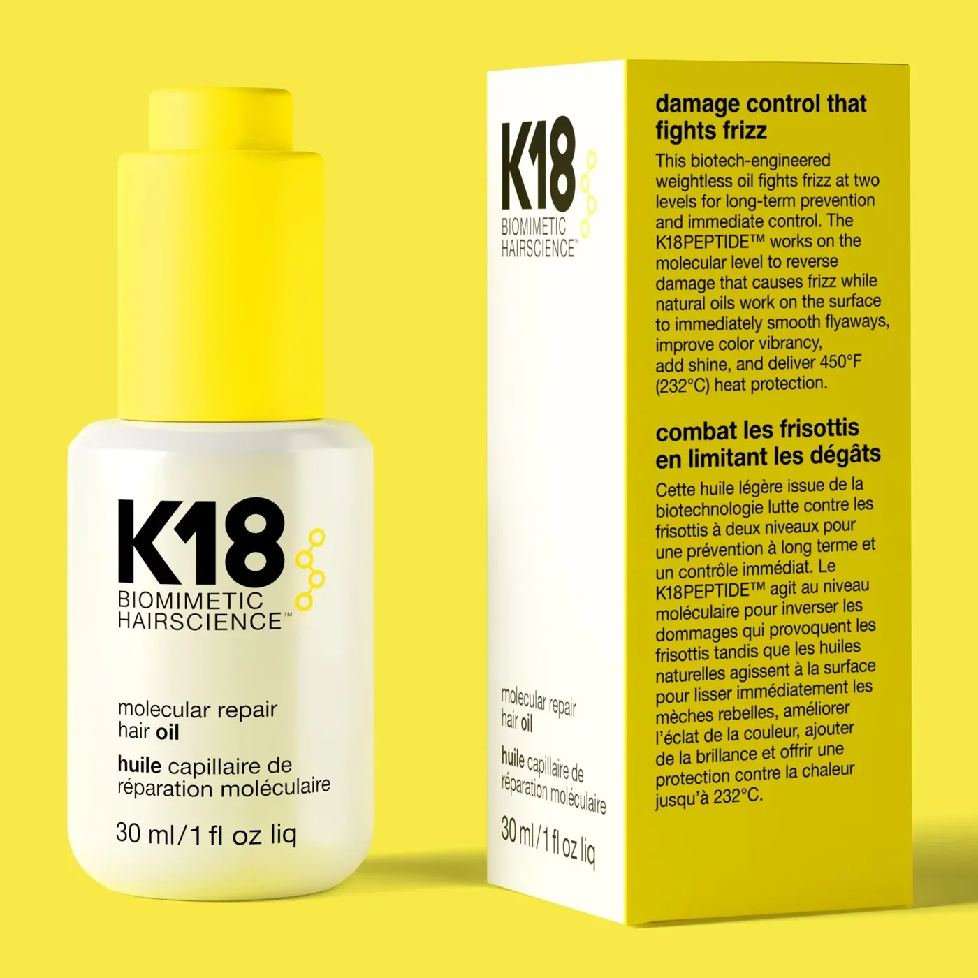 K18 - Molecular Repair - hair oil - Haarolie - 30ML - Verpakking
