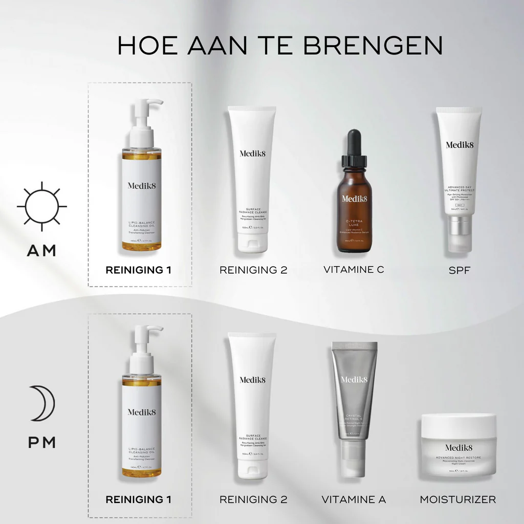 Medik8 - Skincare - Lipid-Balance Cleansing Oil - Gebruiksaanwijzing