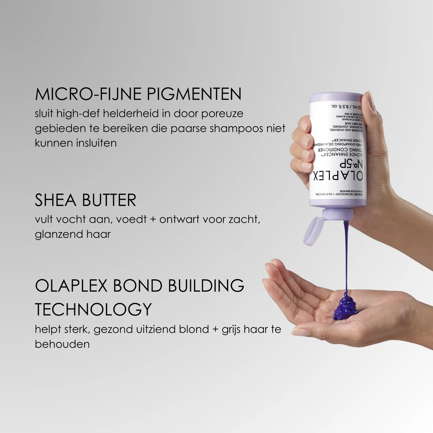 Olaplex - Haircare - Nº. 5P Blonde Enhancer Toning Conditioner - Infographic - Pigment - Shea Butter