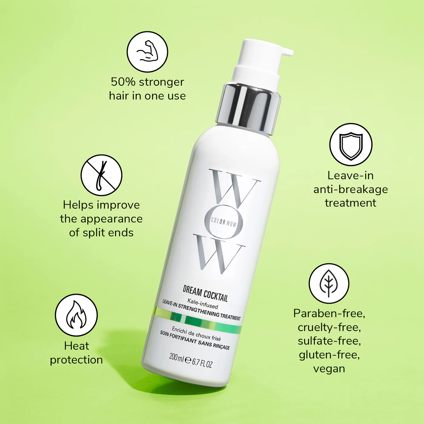 Color Wow - Dream Cocktail Kale-Infused - 200ML - Sfeer - infographic