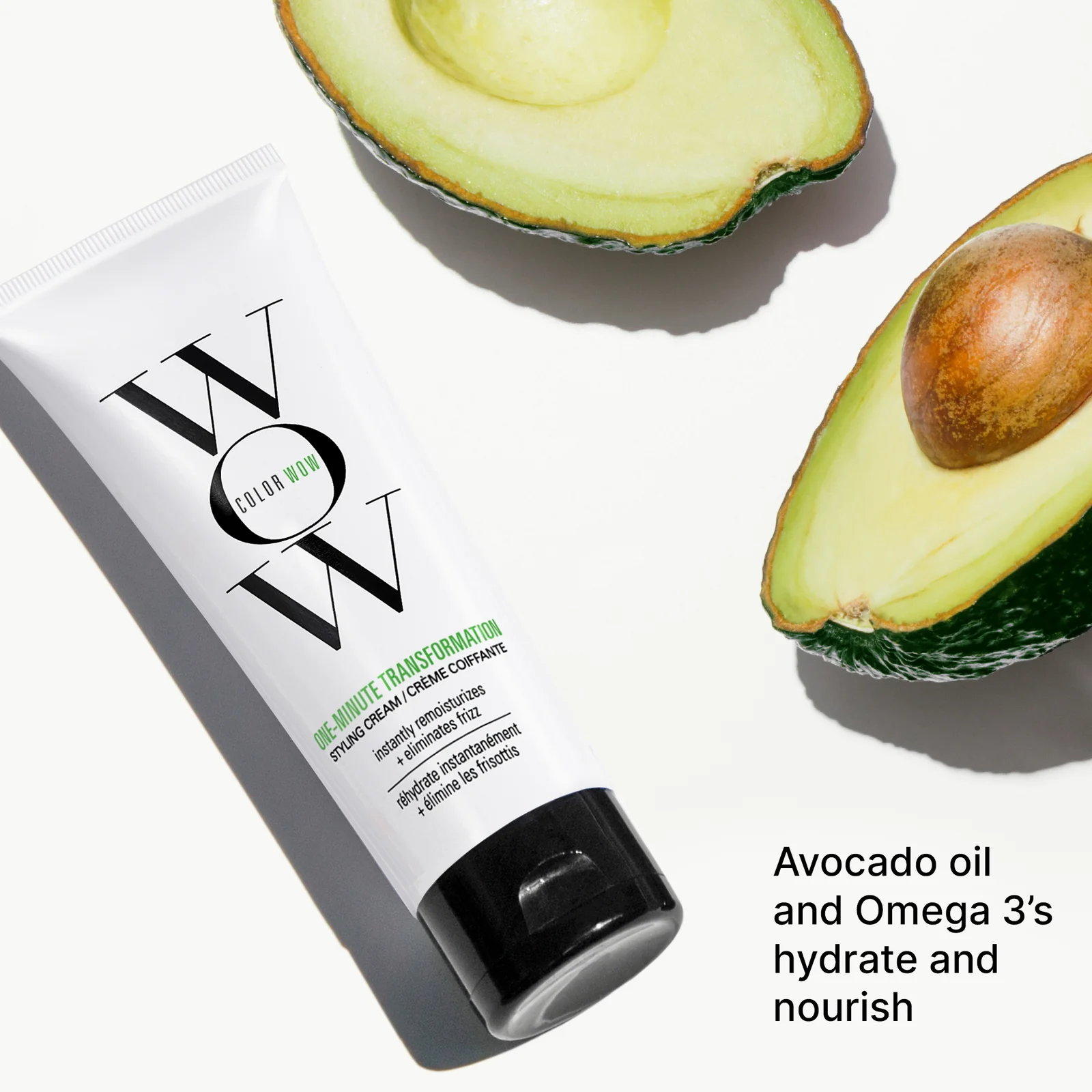 Color Wow - One Minute Transformation - Styling Cream - 120ML - anti krullen creme - 120ML - Ingrediënts - Avocado Oil - Omega 3