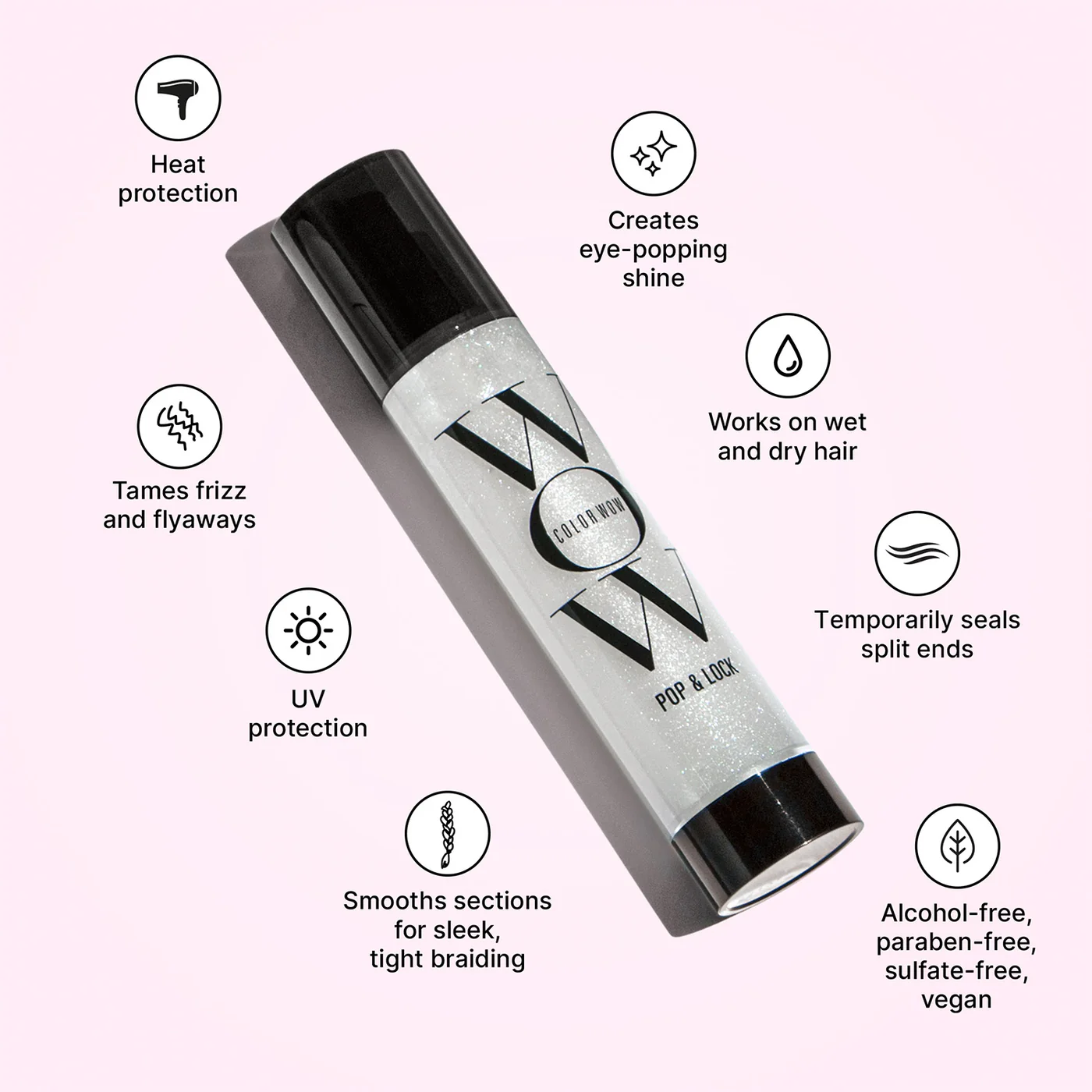 Color Wow - PopLock - High Gloss Finish - 55ML - Haarserum - Infographic